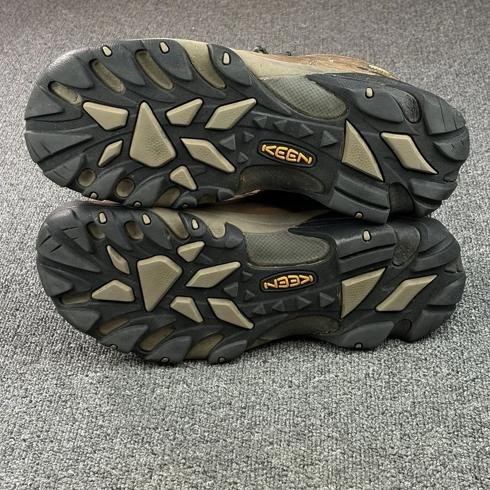 KEEN Targhee II Mid Waterproof Hiking Boots Brown Leather Mens 13 1008418